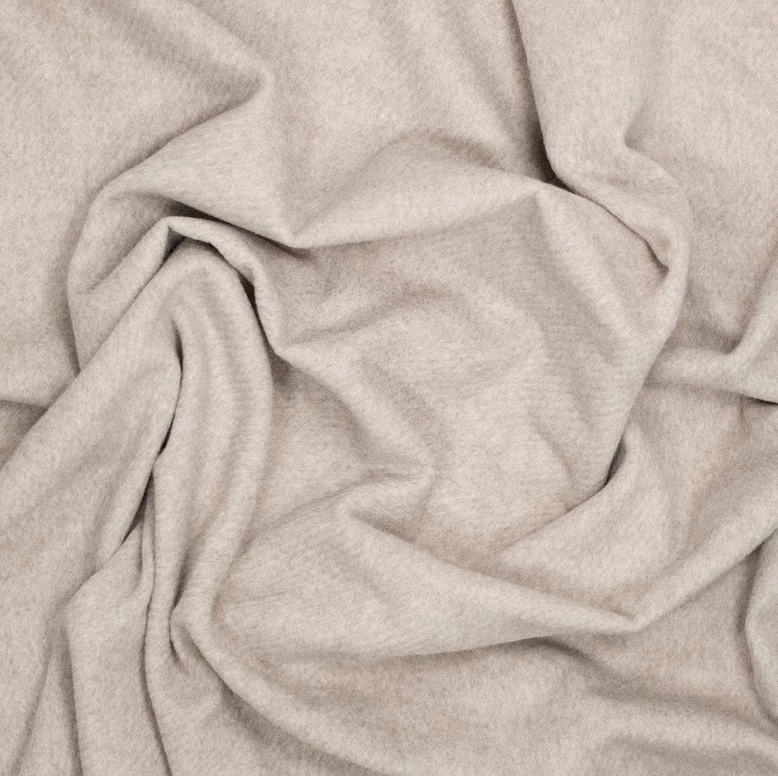 Mantelstof beige/grijs  - Fibre Mood